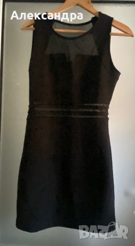 Черна рокля + златиста чанта, снимка 2 - Рокли - 38568931