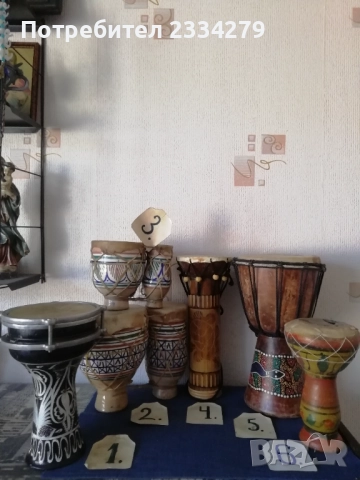 Стари ударни инструменти, ТАРАМБУКИ, ДАЙРЕТА, ръчно изработени в различни държави. , снимка 7 - Ударни инструменти - 52094233