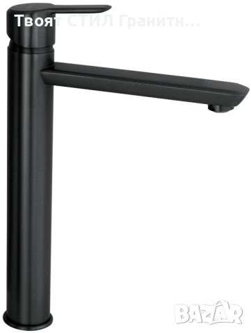 Висок Черен стоящ смесител за мивка за Баня модел Arnika Nero LU, снимка 1 - Смесители - 43821694