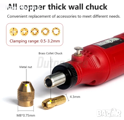 USB безжичен ротационен дремел, снимка 5 - Бормашини - 50843763