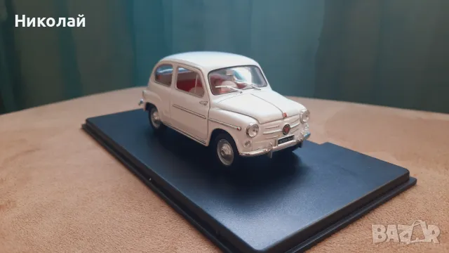 1960 FIAT 600D 1:24 Leo Models Diecast Колекционерски модел количка, снимка 2 - Колекции - 49237459