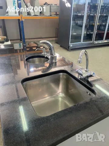 Двойна мивка с гранитен плот и безконтактна батерия, снимка 3 - Обзавеждане на кухня - 47703674