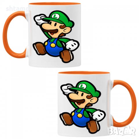 Чаша Super Mario Luigi Paper,Керамична Чаша, Кафе Чай, Игра,Изненада,Подарък,Повод,Празник,Рожден Де, снимка 4 - Чаши - 38508258
