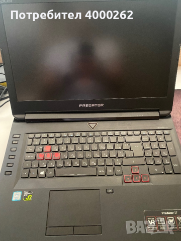 Геймърски Лаптоп Acer Predator 17" G5-793, снимка 1 - Лаптопи за игри - 44371416