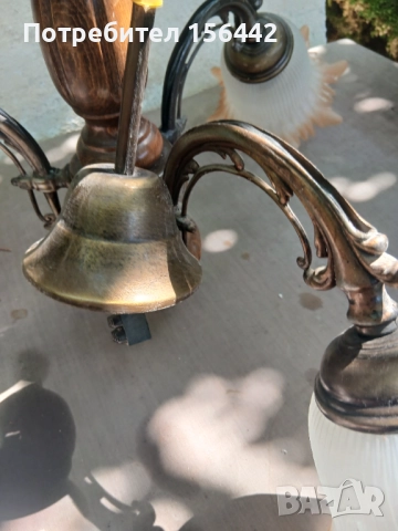 Полюлеи тройка кована мед.Винтидж., снимка 4 - Антикварни и старинни предмети - 51602734