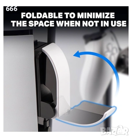 NiTHO мини зарядно за PS5 и PS5 Edge контролери, сгъваема стойка за зареждане, снимка 8 - Друга електроника - 53250632