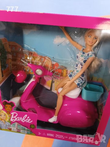 кукла Barbie Барби скутер, снимка 4 - Кукли - 44078435