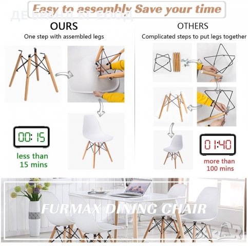 ПРОМОЦИЯ Висококачествени трапезни столове LW-YMS-4BAI, снимка 3 - Столове - 32242410