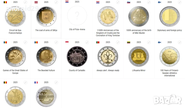 Сет 2 евро монети (възпоменателни) 2025/ 2 Euro Coin, снимка 3 - Нумизматика и бонистика - 51360552