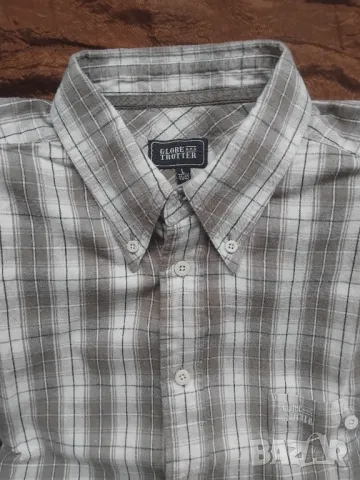 Globe Trotter 100% оригинална мъжка риза с къс ръкав , снимка 4 - Ризи - 49767479