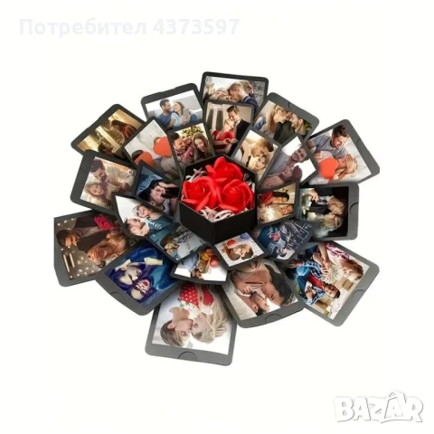 шестоъгълна поп-ап фото албум кутия, снимка 1