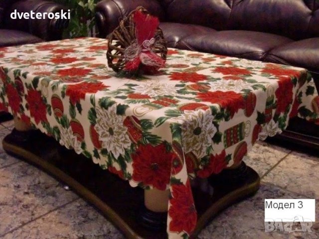 Покривки 140/180 правоъгълни и овал - Коледни, снимка 4 - Покривки за маси - 43410071