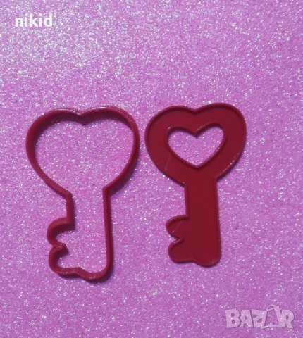 Ключ пластмасов резец форма за сладки тесто фондан бисквитки украса торта декор