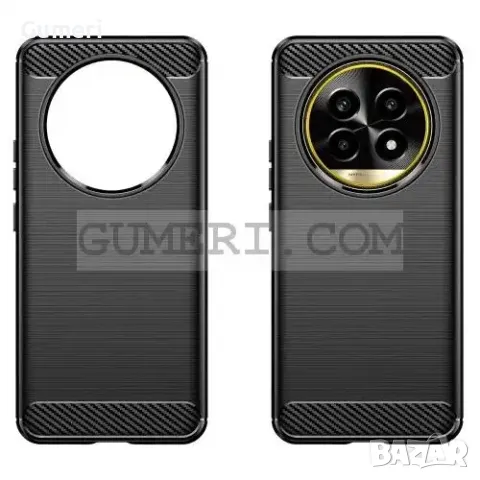 Realme 13 Pro  Противоударен Силиконов Гръб - Карбон ''Шарк', снимка 4 - Калъфи, кейсове - 48038610