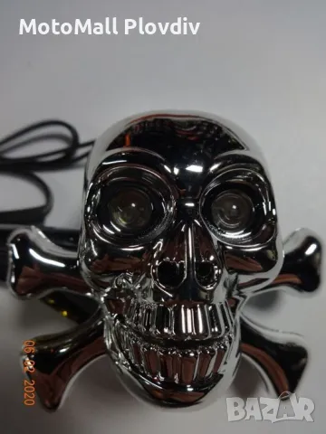 Мигачи за мотор череп чопър мотоциклет мото рокер нови, снимка 2 - Аксесоари и консумативи - 49175663