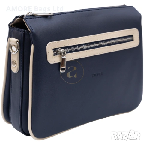 Ежедневна дамска чанта AMORE Ludovica - Navy Blue, снимка 2 - Чанти - 53584269