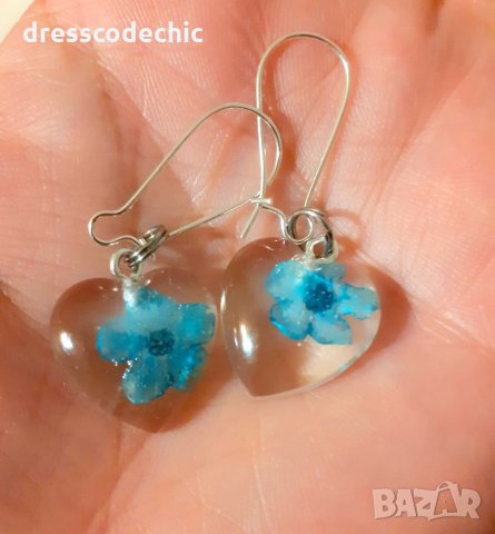 Обеци и колиета с Незабравки, снимка 13 - Бижутерийни комплекти - 35429064