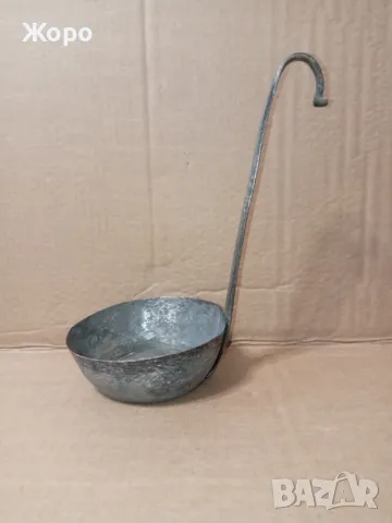 Старинен възрожденски меден черпак бакърен ямак, снимка 3 - Антикварни и старинни предмети - 48178217
