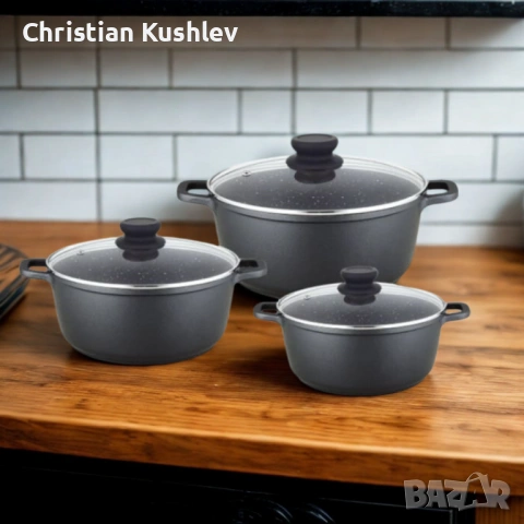 Гранитен комплект касероли Lexical ECO SMART SERIES – 6 части 24/26/30 см