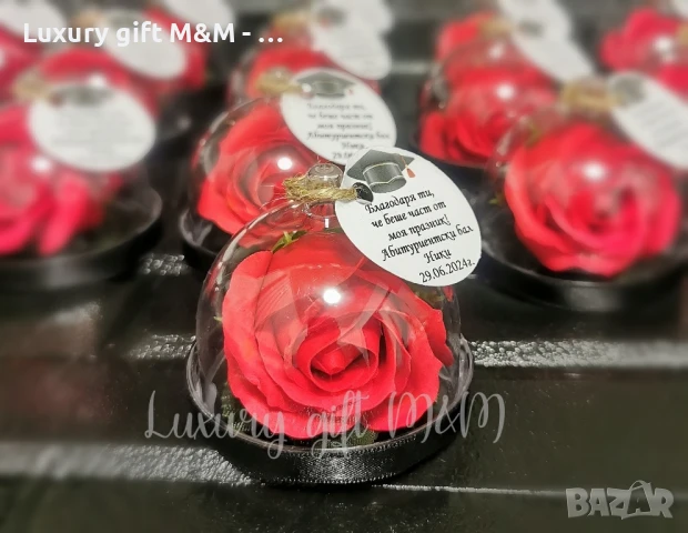 Падаръци за гости - акрилна стъкленица с роза, снимка 13 - Подаръци за юбилей - 36080326