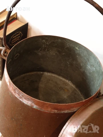 старинен меден котел 15 литра , снимка 4 - Други - 50536816