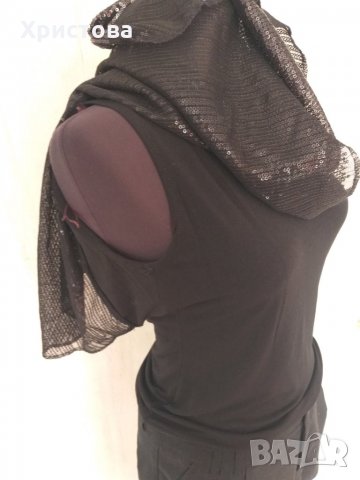 Парти блузка с гол гръб и пайети - 12,00лв., снимка 6 - Корсети, бюстиета, топове - 21081530