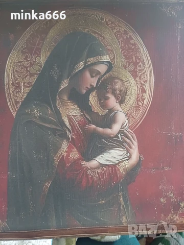 Богородица на платно 30/40см.