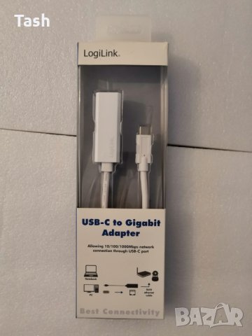 Адаптер LogiLink USB-C към Gigabit Adapter, снимка 2 - Кабели и адаптери - 27883467