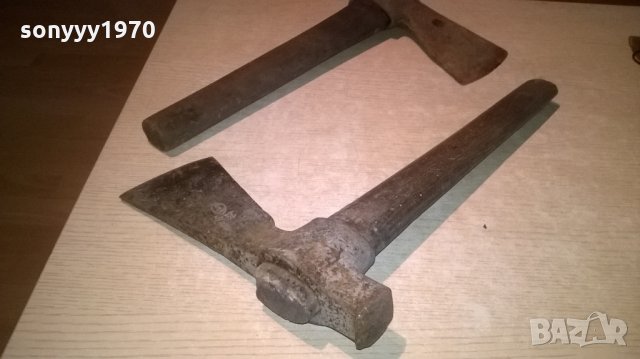 ПОРЪЧАНИ-антики-стари масивни-брадва/чук/томахавка с печати