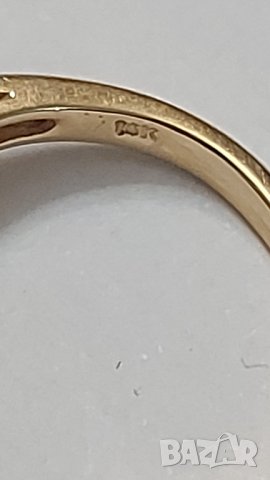 Златен пръстен с брилянти, снимка 3 - Пръстени - 43899495