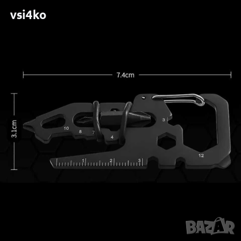 Карабинер 15 в 1, снимка 4 - Екипировка - 44931802