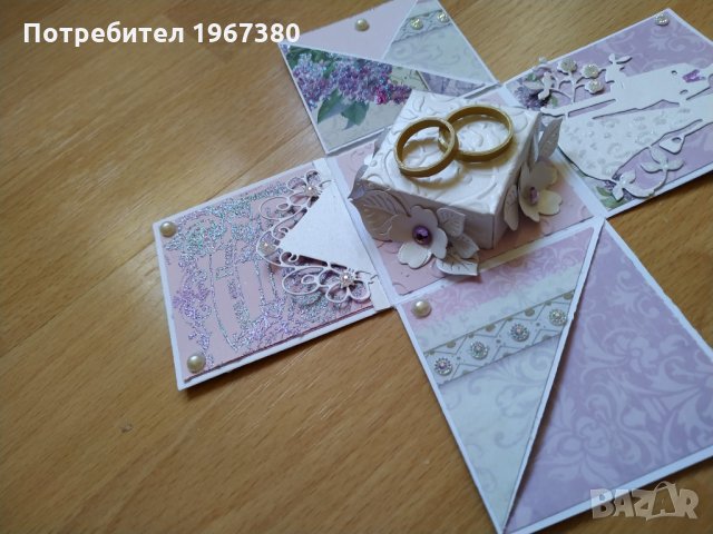 Експлодираща кутия за сватба "Люляк", снимка 12 - Подаръци за сватба - 26470166