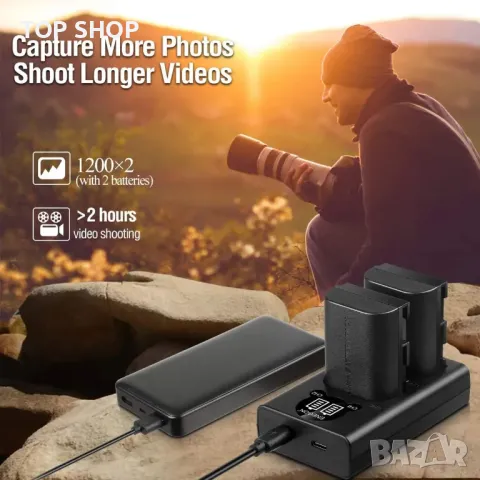 Батерии и зарядно за Canon ENEGON EOS ​LP-E6, снимка 13 - Батерии, зарядни - 48507986