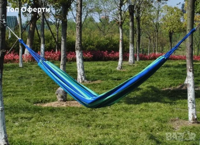 Голям цветен хамак с красиви и цветни шарки - Размер: 190 х 80 см. , снимка 3 - Къмпинг мебели - 48326662