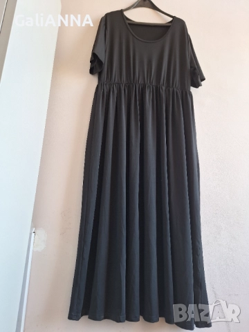 ДЪЛГА ЕЛЕГАНТНА РОКЛЯ ЛИКРА 3XL-4XL, снимка 5 - Рокли - 51637318