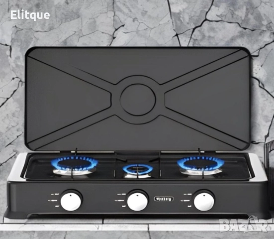 Троен газов котлон с капак Rosberg, 30mbar 2x2.2kWh+1x1kWh, снимка 5 - Котлони - 52860786