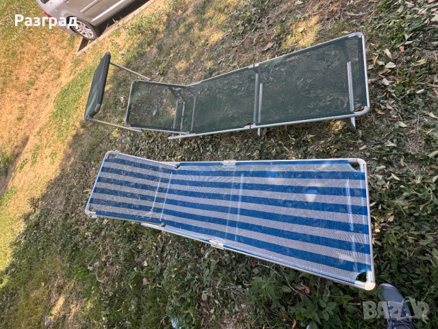 Сгъваеми шезлонги 2бр с шалтета , снимка 2 - Къмпинг мебели - 51351656