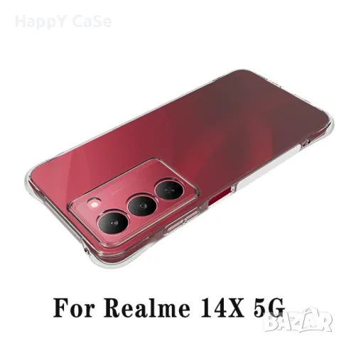 Realme Note 60 / 14X / Удароустойчив прозрачен силиконов кейс гръб калъф, снимка 6 - Калъфи, кейсове - 49249412