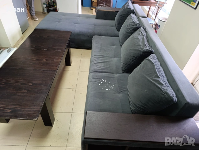 Продавам ъглов диван и разтегателна маса, снимка 5 - Дивани и мека мебел - 53393006