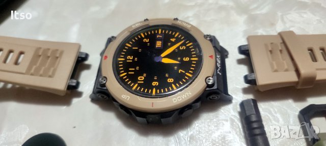 Отличен Amazfit Watch T-Rex 2 , GPS, батерия 20 дни+4 каишки+протектор, снимка 4 - Смарт гривни - 43306152