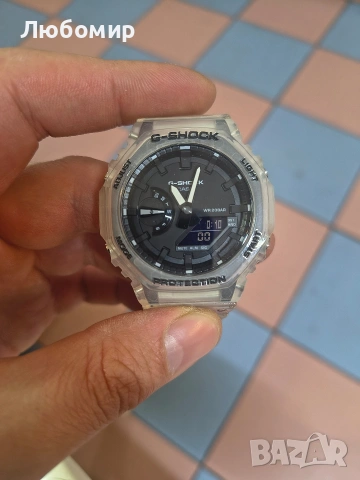 Оригинален часовник Casio G-Shock с прозрачна каишка GA-2100SKE-7ADR, снимка 8 - Мъжки - 53354847