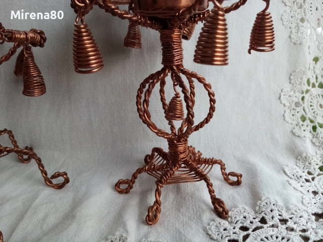 Винтидж свещници от мед, снимка 5 - Декорация за дома - 51629530