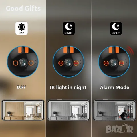Камера робот Robi WiFi с WiFi връзка - 3MP HD камера, специализирана режим за видеонаблюдение на беб, снимка 5 - Други - 48614664