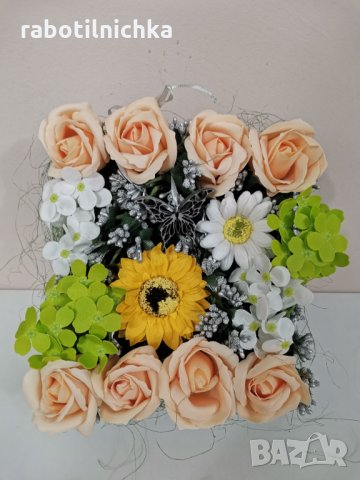 Сапунени цветя в дървена кутия с надписи по ваше желание , снимка 6 - Подаръци за жени - 35506219