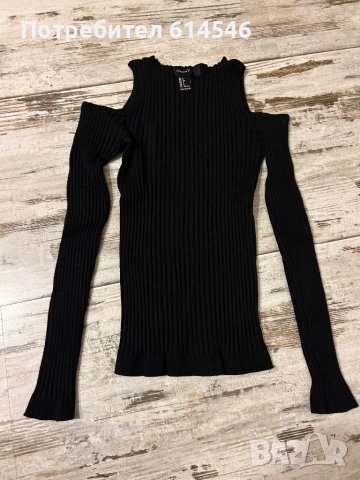 Черен пуловер Forever21, снимка 2 - Блузи с дълъг ръкав и пуловери - 39734586