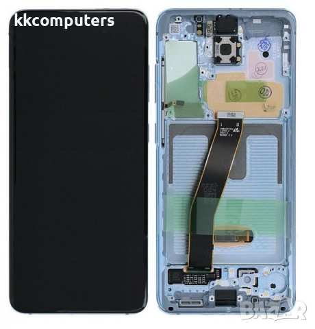 LCD Дисплей С РАМКА за Samsung SM-G980F Galaxy S20 / GH82-22131D / Син/ Оригинал Service Pack