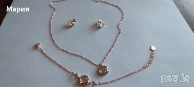 сребърен комплект " Еленов рог", снимка 3 - Колиета, медальони, синджири - 43926203