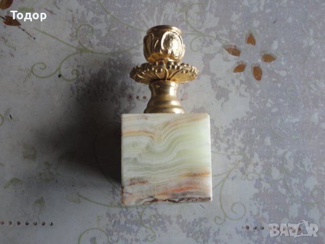 Страхотен италиански свещник бронз и оникс , снимка 6 - Декорация за дома - 42984956