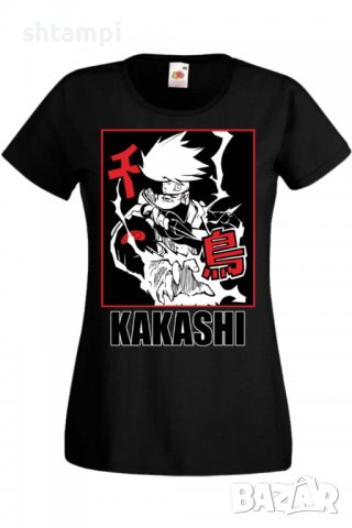 Дамска тениска Аниме Манга Naruto Hatake Kakashi 04 Chidori,Анимация,игра,Празник,Повод., снимка 2 - Тениски - 38059541