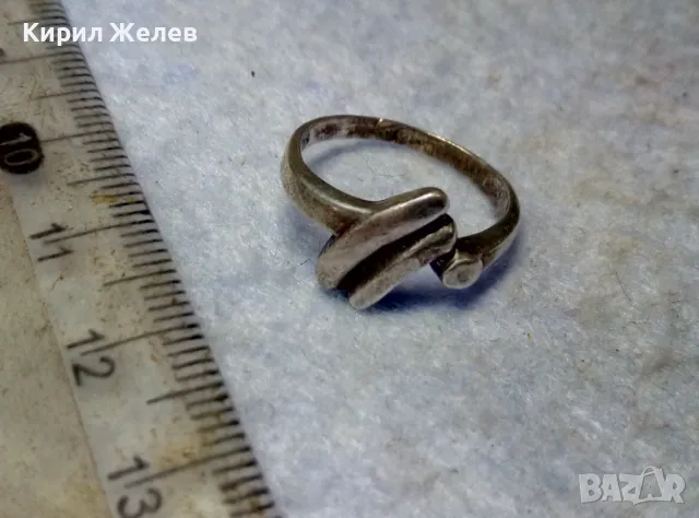 СТИЛЕН АРТ ДИЗАЙН СРЕБЪРЕН ПРЪСТЕН СРЕБРО 925 ПРОБА РЪЧНА РАБОТА 49887, снимка 7 - Пръстени - 49757495